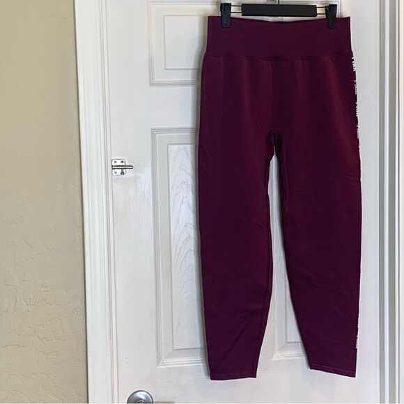 Pink SEAMLESS HIGH WAIST LEGGINGS Cropped Size XL - Picture 1 of 9